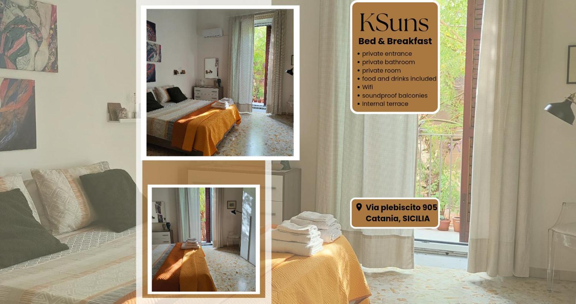 Ksuns Acomodação com café da manhã Catânia Exterior foto